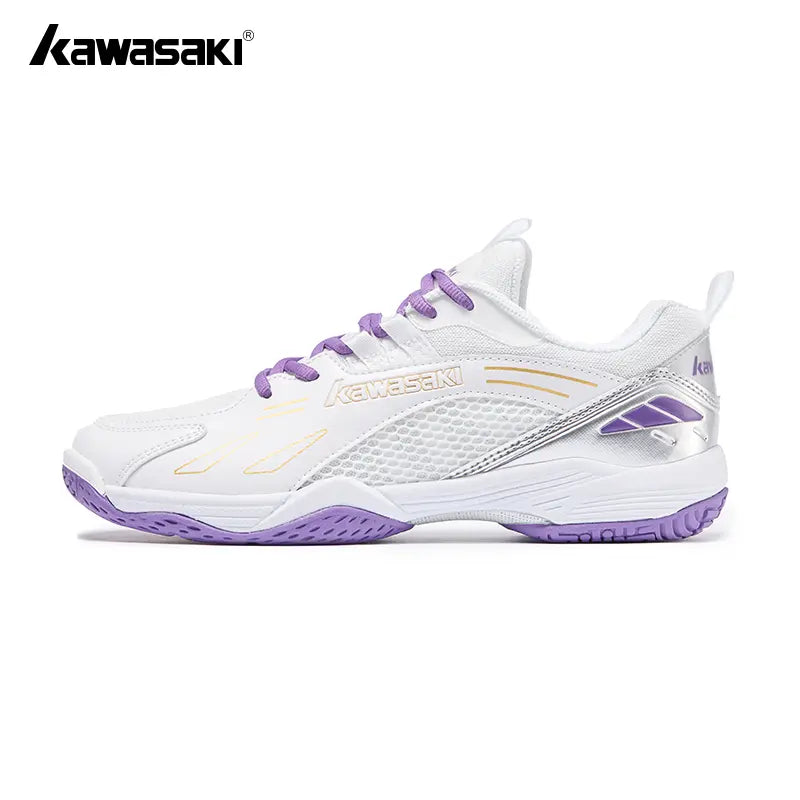 Kawasaki K1B51-B3326 White/Purple Badminton Shoes