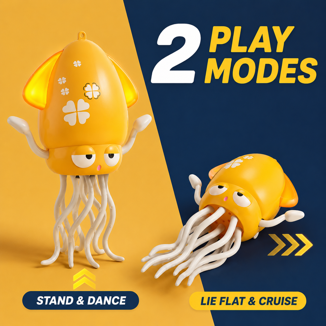 Viral Dancing Squid Toy | Auto Obstacle Avoidance Music Light Rechargeable Kids Toy