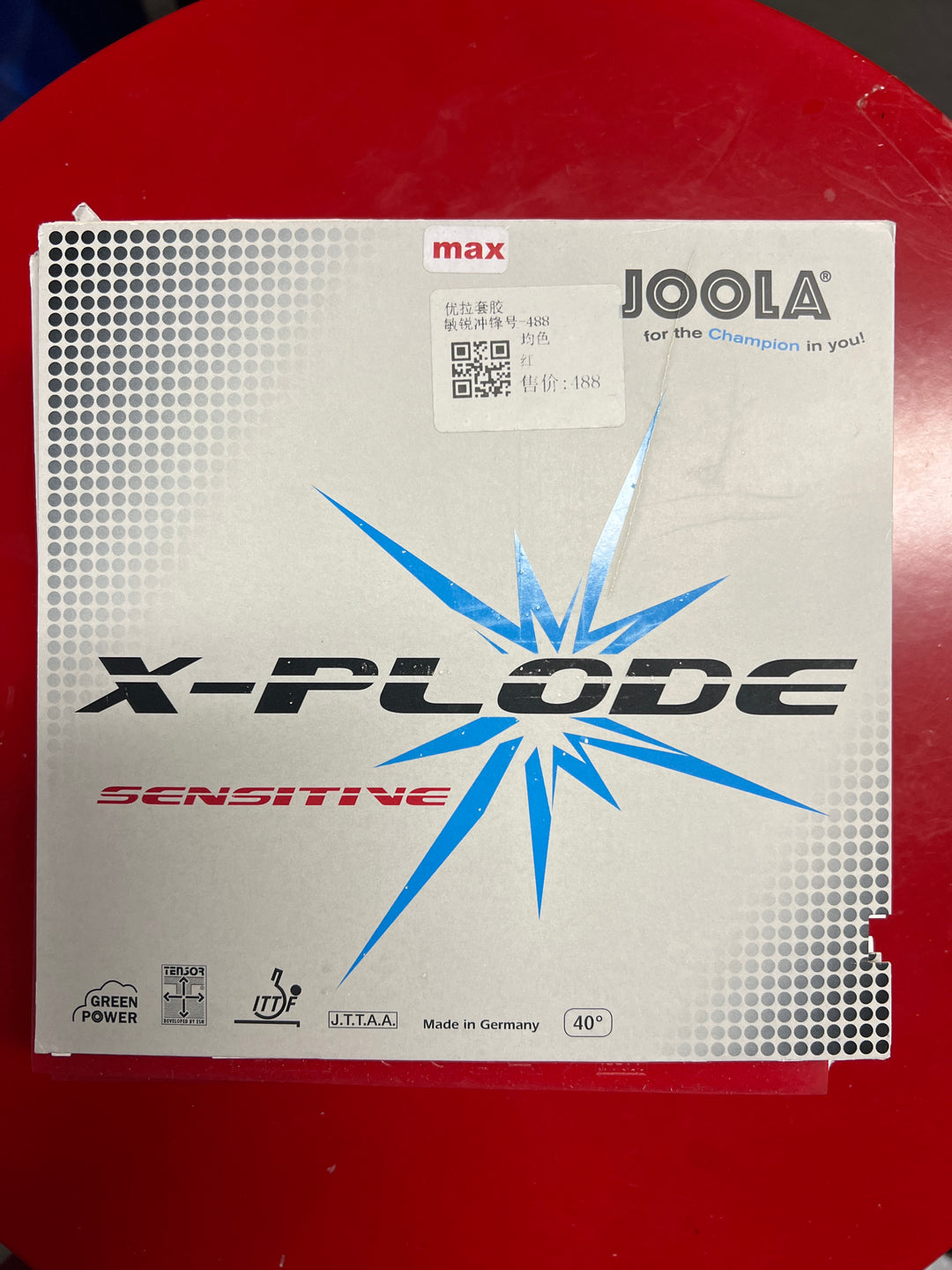 JOOLA X-Plode Sensitive table tennis rubber Tensor
