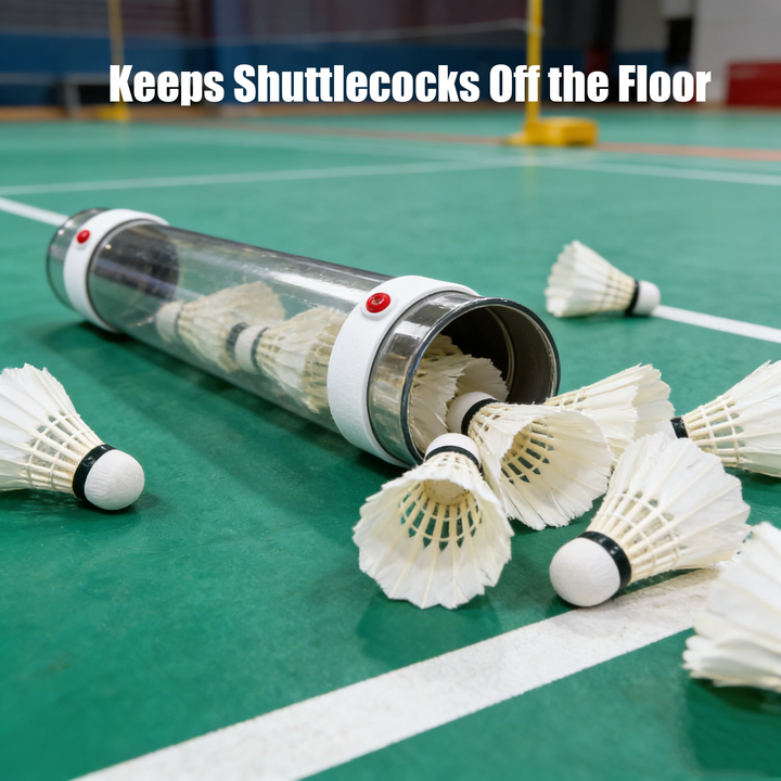 SPP Magnetic Badminton Shuttlecock Holder Tube - Portable & Secure Shuttlecock Organizer for Backyard, PE Class, Park, Gym