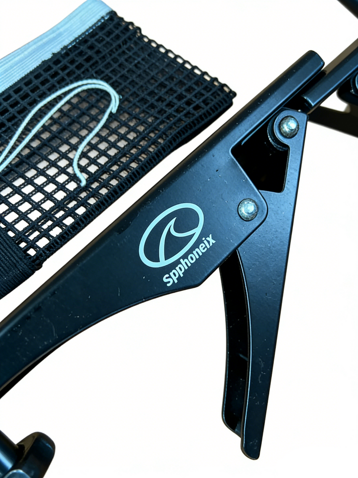 SPPHONEIX  Elite Clip Table Tennis Net and Post Set