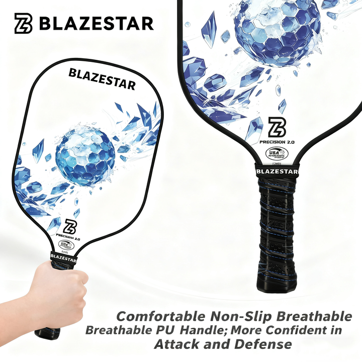 BLAZESTAR Professional Pickleball Paddle - Ice Hockey Series - Fiberglass Paddle
