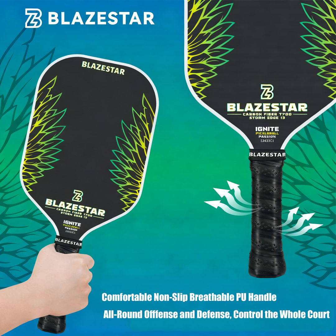 BLAZESTAR STORM EDGE 13 Series T700 Carbon Fiber Professional Pickleball Paddle