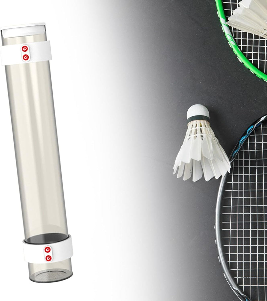 SPP Magnetic Badminton Shuttlecock Holder Tube - Portable & Secure Shuttlecock Organizer for Backyard, PE Class, Park, Gym
