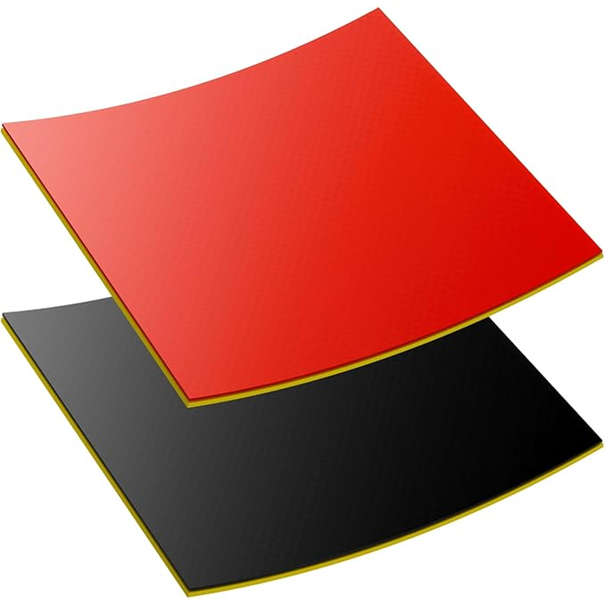 SP x SPORT SPP Universal Table Tennis Rubber PingPong Bat Replacement Rubbers Black/Red Universally Suitable for Beginners