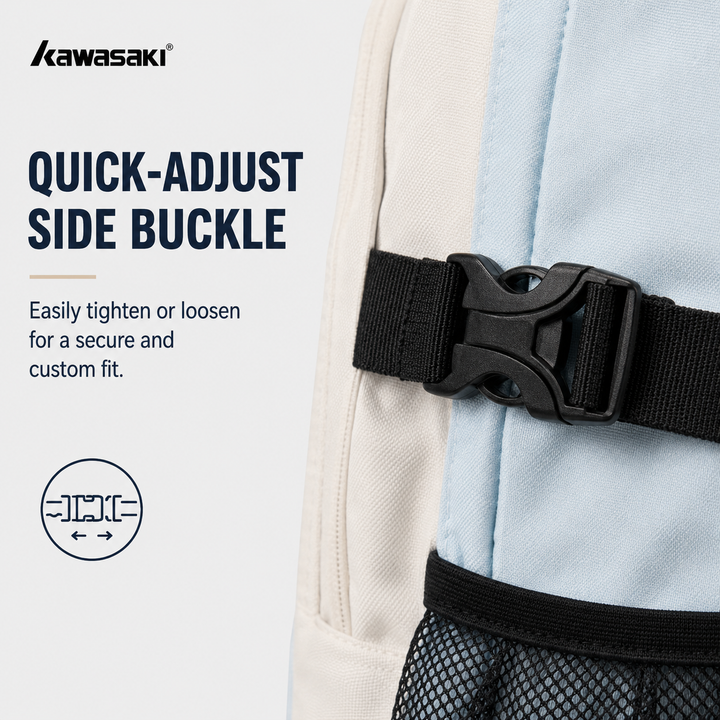 KAWASAKI Backpack Blue Large Capacity Sports Backpack for Badminton Travel K1G00-C8240