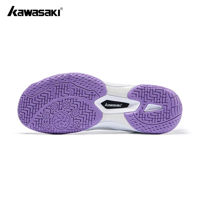 Kawasaki K1B51-B3326 White/Purple Badminton Shoes