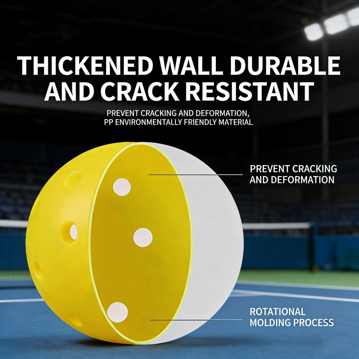SPP 40-Hole Rotomolded One-Piece Pickleball - Tournament-Grade with Smooth Surface & Uniform Structure