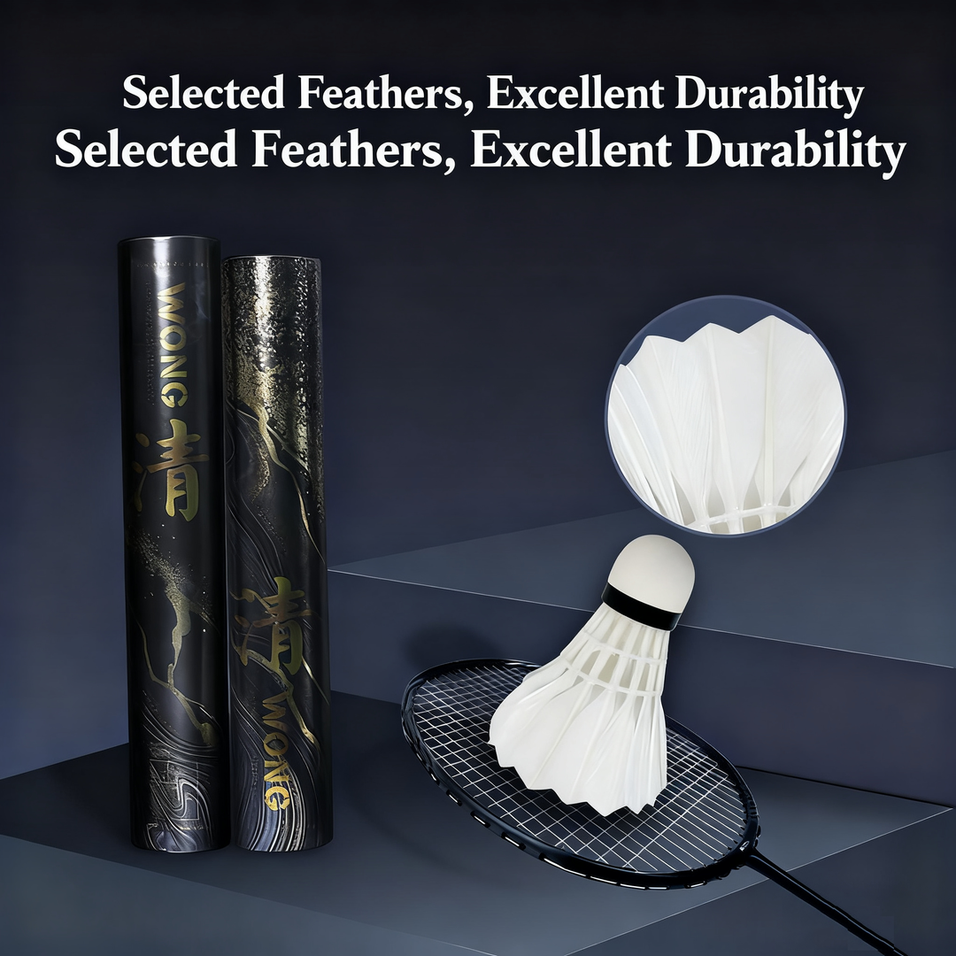WONG 12 PCS SUPREME Badminton Duck Feather Badminton Shuttlecock