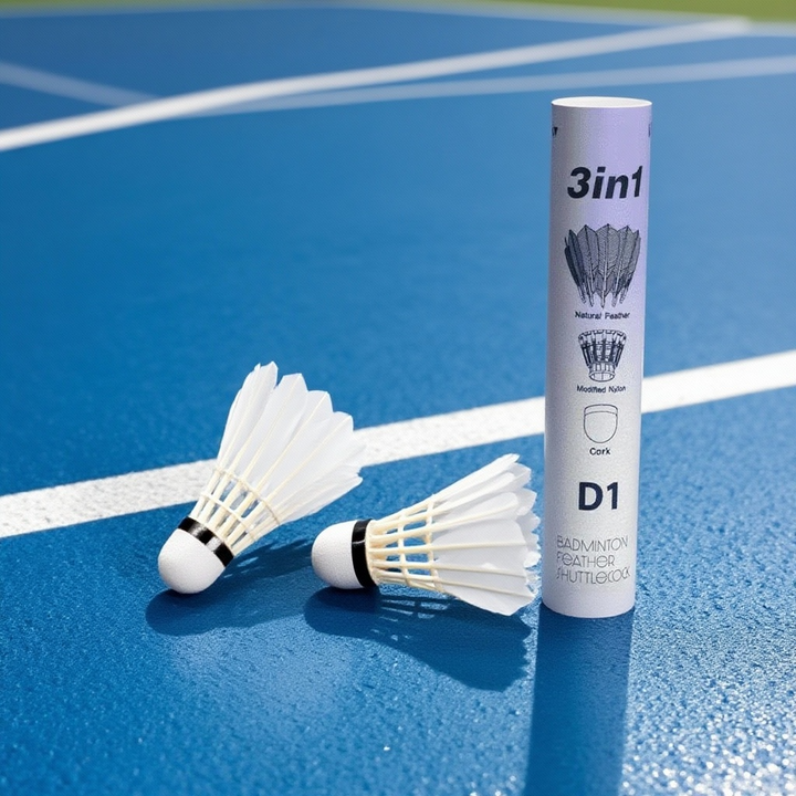 SPPHONEIX D1 Badminton Shuttlecocks Goose Feather 12pcs  Professional 3 In 1