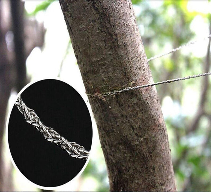 Portable Loop Survival Wire Saw - 4-Strand Steel Chain Saw for Outdoor Emergency (OPP Packaged)