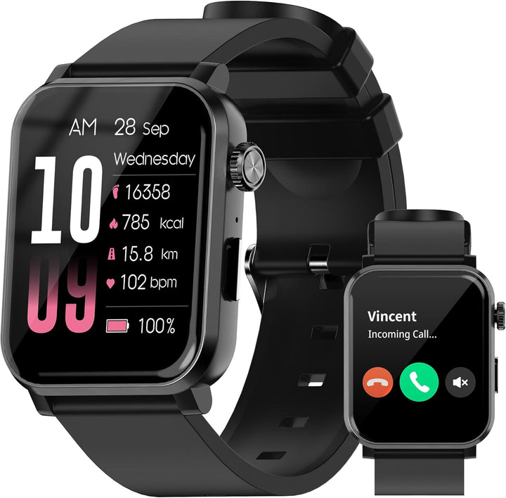 EZON 1.83" Smart Watch | Bluetooth Calling, Heart Rate | 120+ Sports Modes,S7