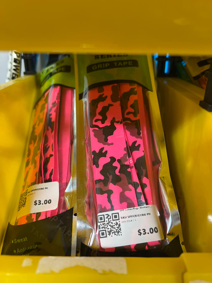 SPP Camouflage Memory Keel Racket Grip Anti Slip Super Absorbent Tennis, Badminton, Pickleball Overgrip Grip