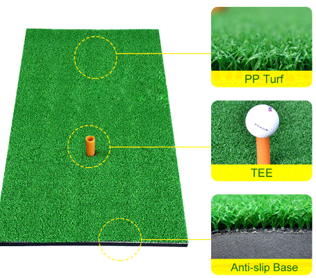 SPP 1 PCS Mini Golf Hitting Practice Mat 30 × 60 cm – Artificial Turf Swing Training Mat for Indoor &amp; Outdoor Practice