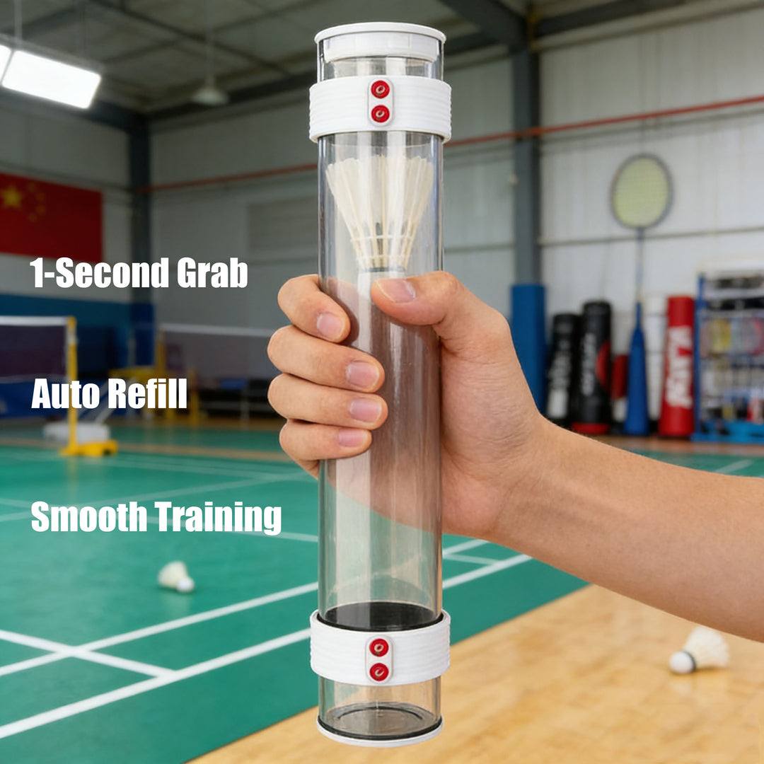 SPP Magnetic Badminton Shuttlecock Holder Tube - Portable & Secure Shuttlecock Organizer for Backyard, PE Class, Park, Gym