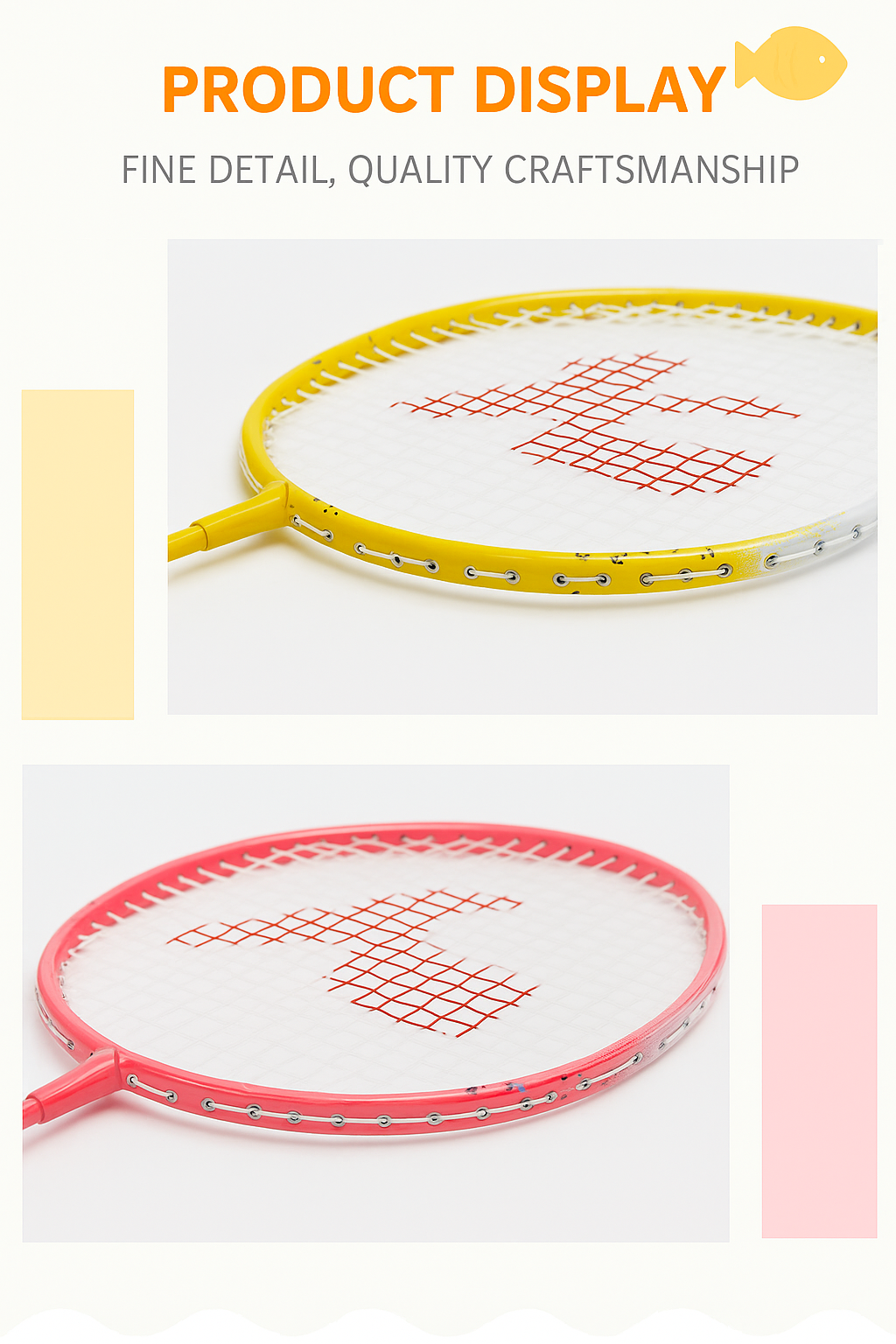 Kawasaki Happy Kids Badminton Racket Set Model 605. pink/yellow