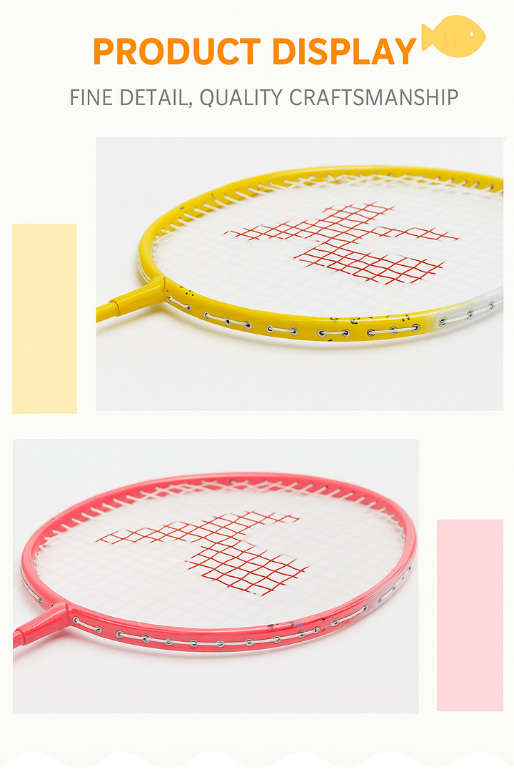 Kawasaki Happy Kids Badminton Racket Set Model 605. pink/yellow