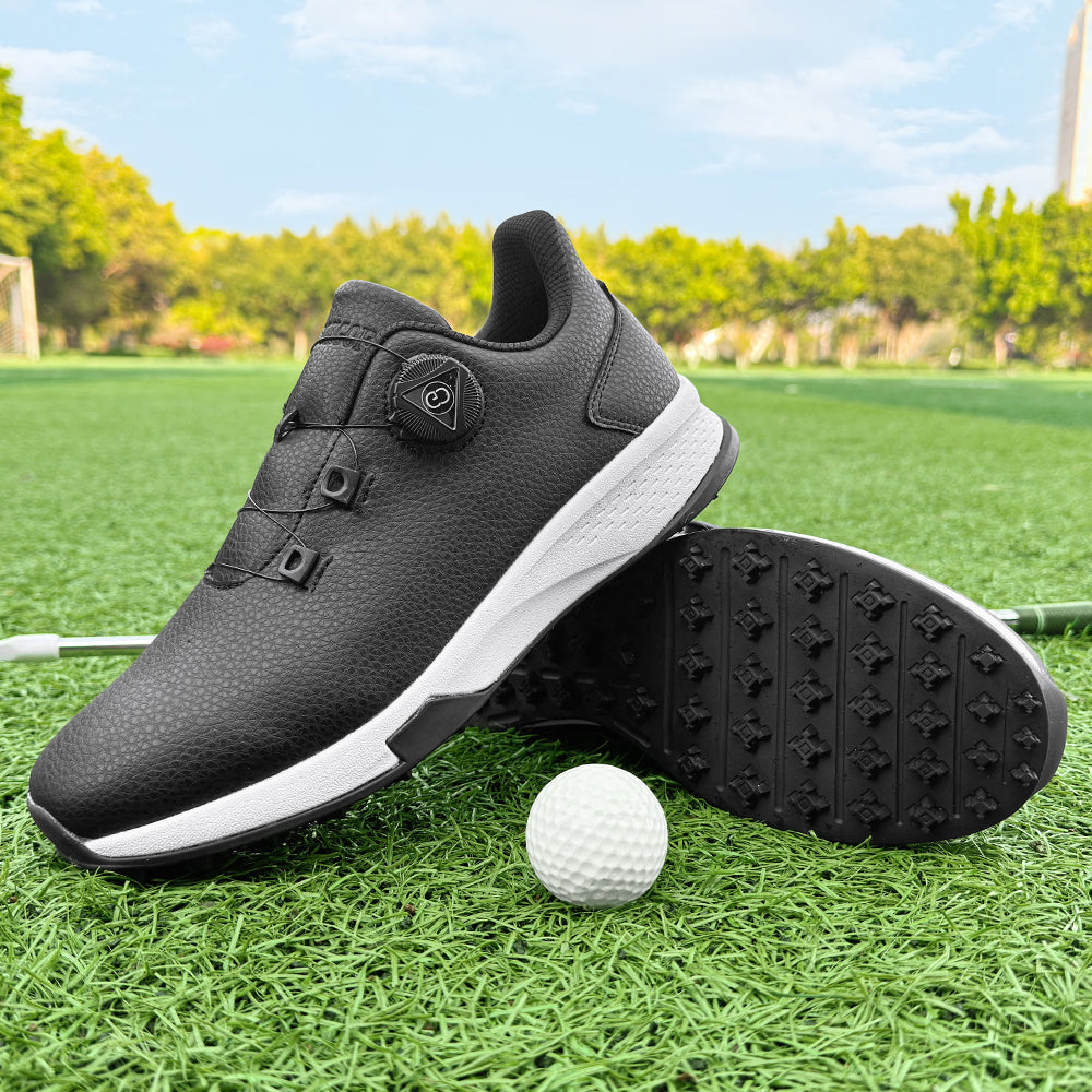 KSOKGOF Universal Golf Shoes for Men and Women, Comfortable Golf Sneakers with Strong Grip, Outstanding Traction &amp; Superior Stability, Black G8001