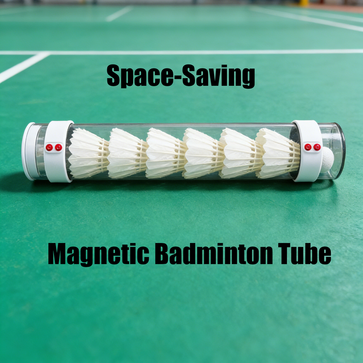 SPP Magnetic Badminton Shuttlecock Holder Tube - Portable & Secure Shuttlecock Organizer for Backyard, PE Class, Park, Gym