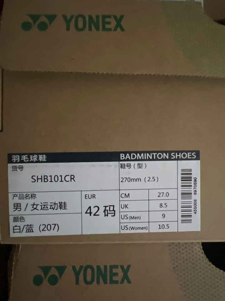 YONEX Badminton Shoes SHB101CR - Power Cushion Beginner - Friendly Stability - White