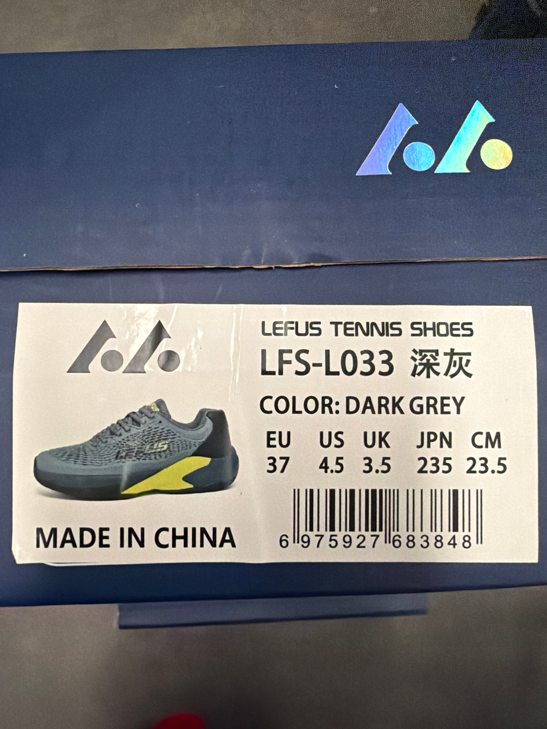 LEFUS Professional Non-Slip Tennis Shoes, Breathable KPU Mesh Sneakers with MD Rubber TPU Sole for Outdoor Sports L033