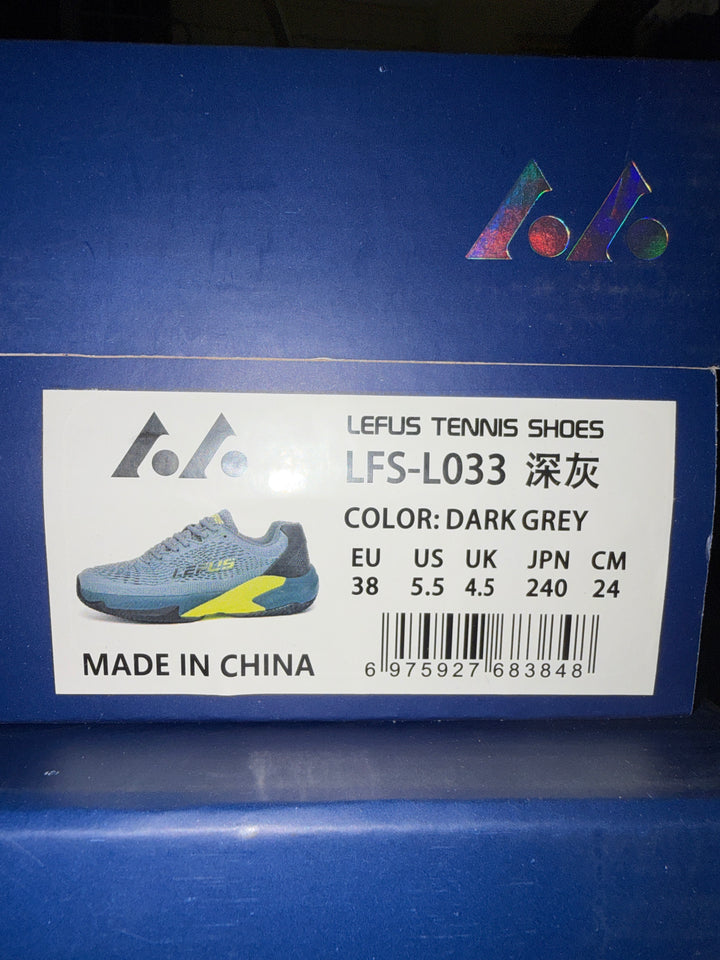 LEFUS Professional Non-Slip Tennis Shoes, Breathable KPU Mesh Sneakers with MD Rubber TPU Sole for Outdoor Sports L033