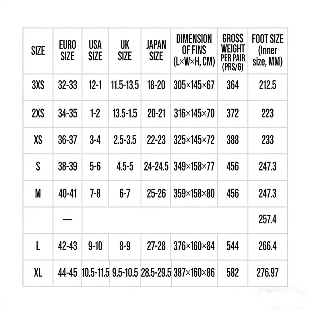 SPP Underwater Swimming Fins Lightweight Diving Flipper Shoes for Diver F636