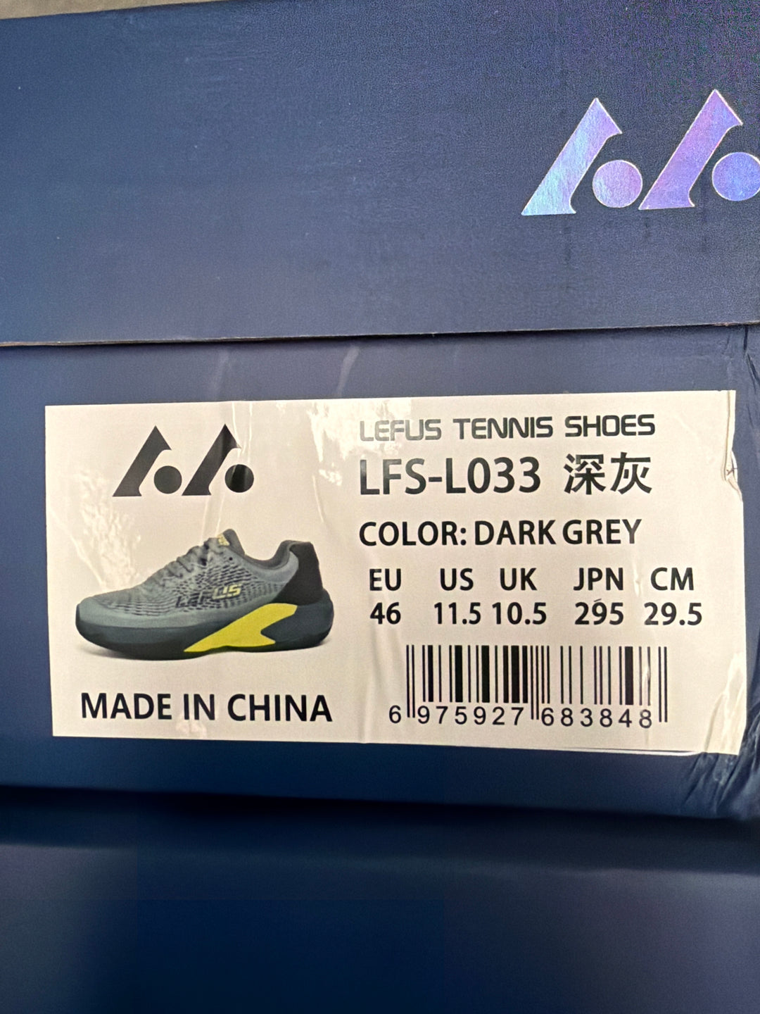 LEFUS Professional Non-Slip Tennis Shoes, Breathable KPU Mesh Sneakers with MD Rubber TPU Sole for Outdoor Sports L033