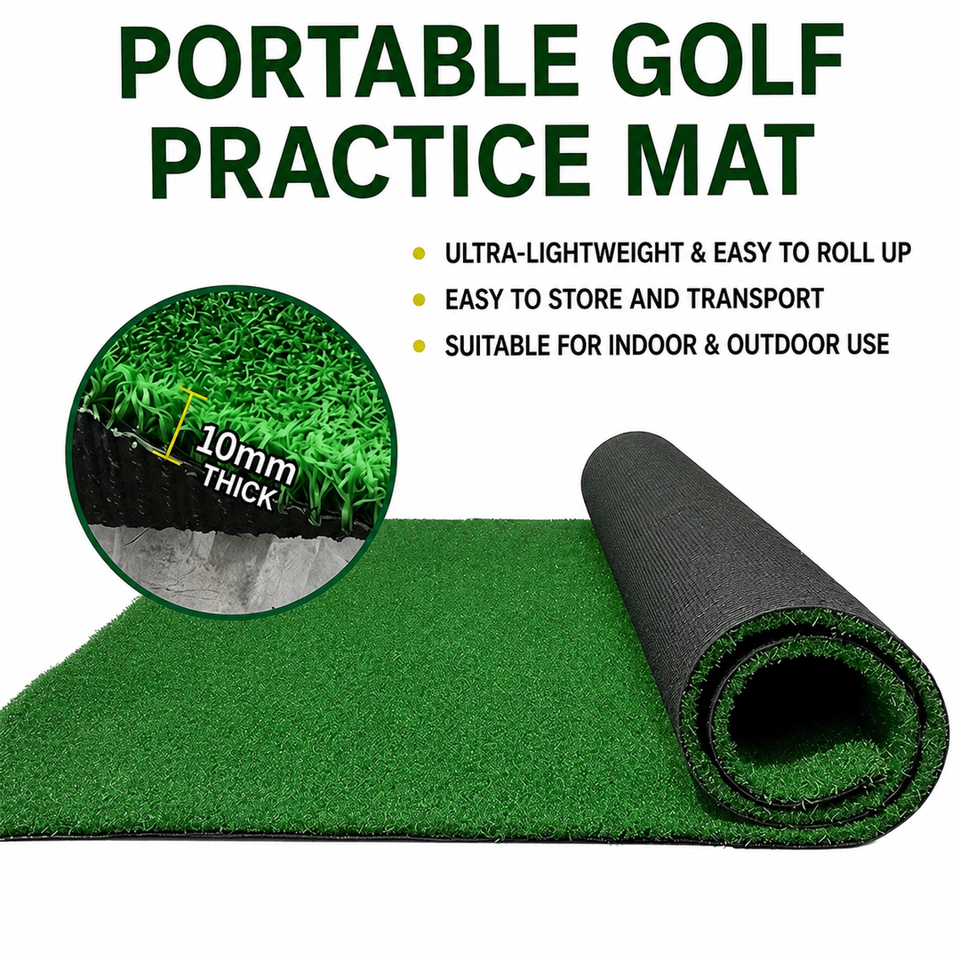 SPP 1 PCS Mini Golf Hitting Practice Mat 30 × 60 cm – Artificial Turf Swing Training Mat for Indoor &amp; Outdoor Practice