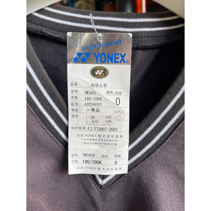Yonex Men's Long Sleeve Sweatshirt Sweater V-Neck Warm Clothes TW3430