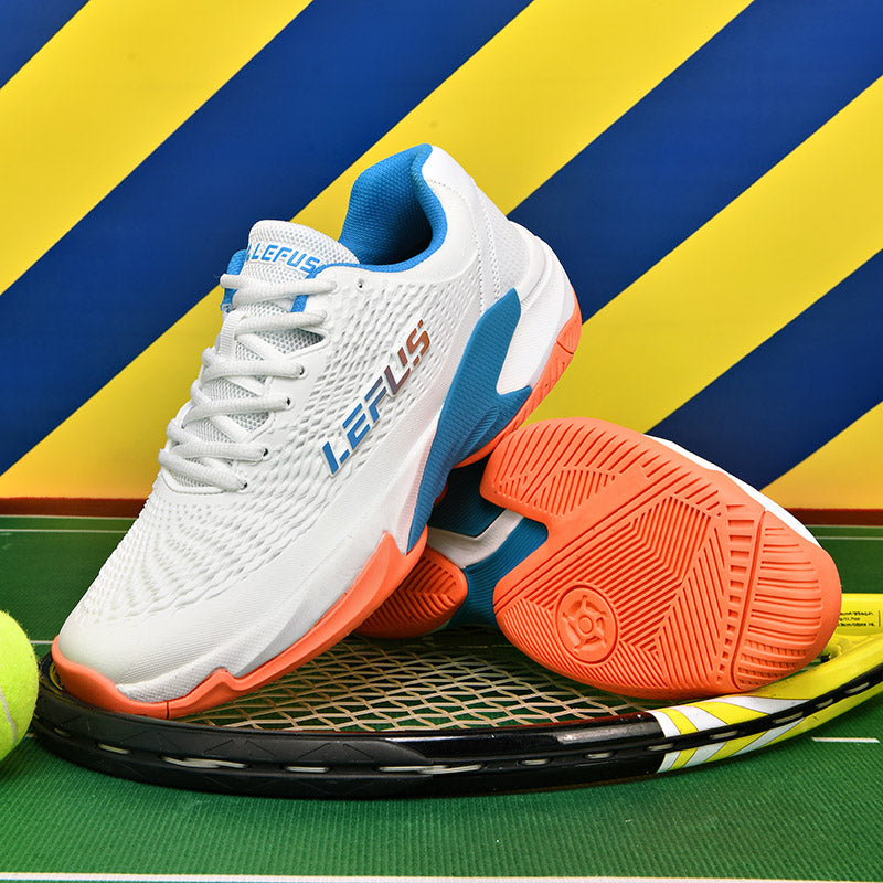 LEFUS Professional Non-Slip Tennis Shoes, Breathable KPU Mesh Sneakers with MD Rubber TPU Sole for Outdoor Sports L033