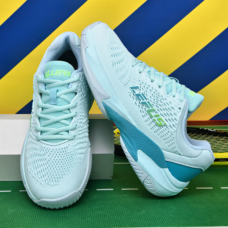 LEFUS Professional Non-Slip Tennis Shoes, Breathable KPU Mesh Sneakers with MD Rubber TPU Sole for Outdoor Sports L033
