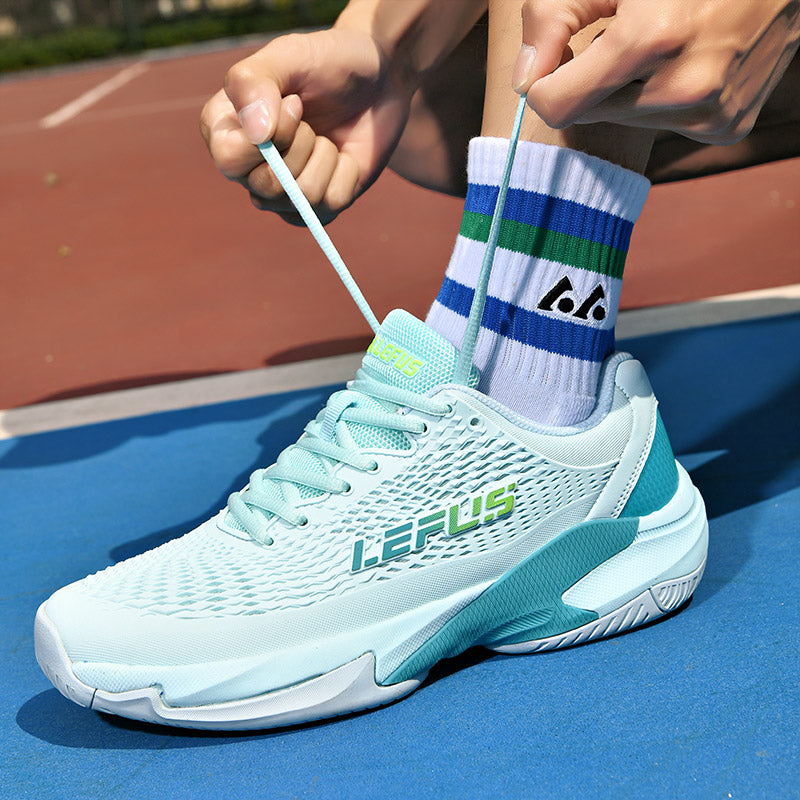 LEFUS Professional Non-Slip Tennis Shoes, Breathable KPU Mesh Sneakers with MD Rubber TPU Sole for Outdoor Sports L033