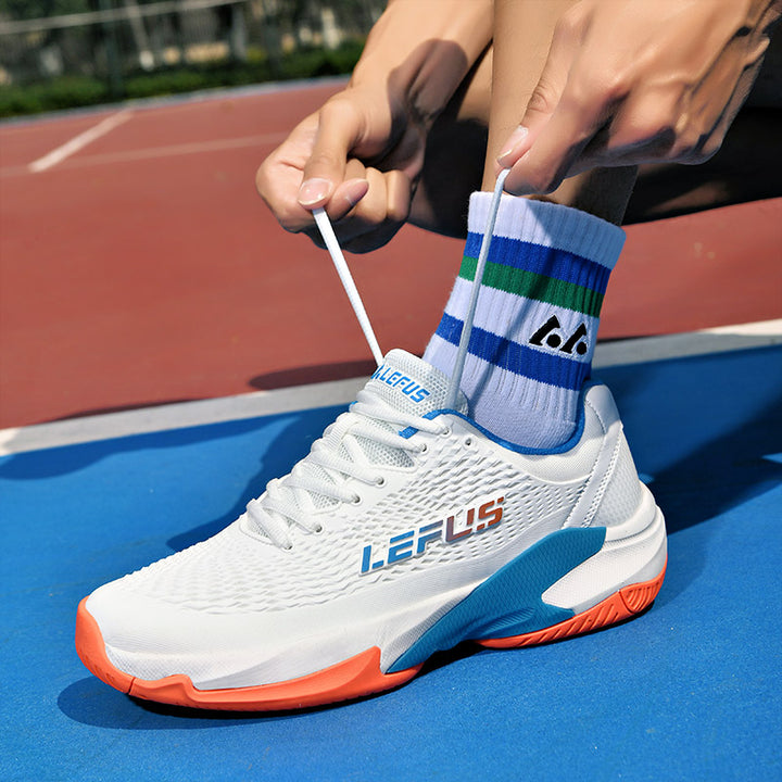 LEFUS Professional Non-Slip Tennis Shoes, Breathable KPU Mesh Sneakers with MD Rubber TPU Sole for Outdoor Sports L033