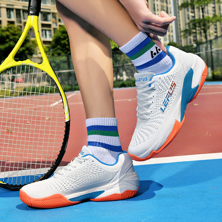 LEFUS Professional Non-Slip Tennis Shoes, Breathable KPU Mesh Sneakers with MD Rubber TPU Sole for Outdoor Sports L033