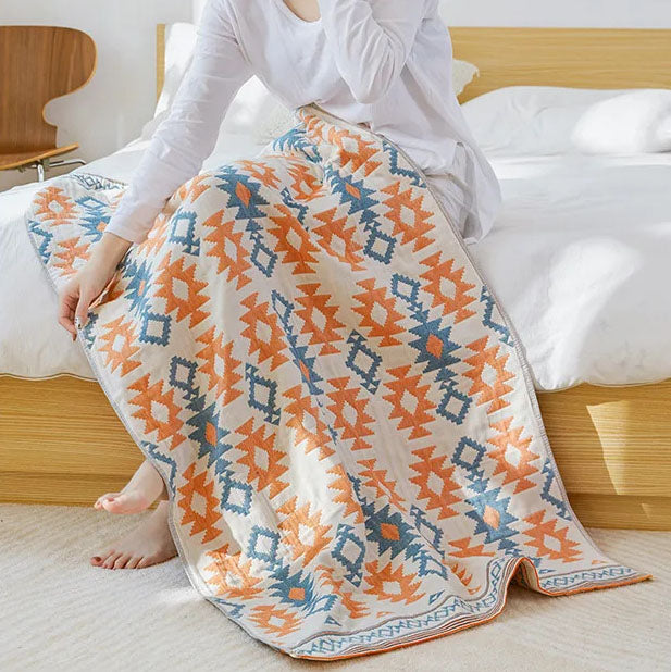 Cotton Gauze Bath Towel – 4-Layer Cotton, Absorbent, Quick-Dry, Large Size for Men & Women