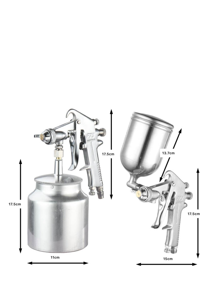Pneumatic Paint Spray Gun – 400ml Top Cup, High Atomization, Model F75G