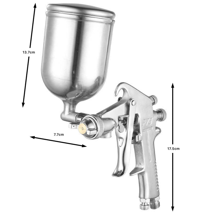 Pneumatic Paint Spray Gun – 400ml Top Cup, High Atomization, Model F75G