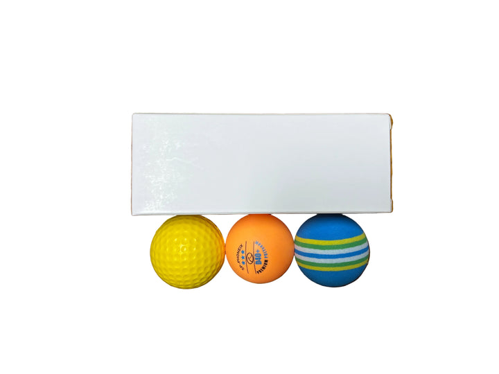 SPP Three different hardness levels of high-efficiency golf swing training balls, suitable for both indoor and outdoor use. 3PCS of various ball materials EVA ABC+ PU (random color matching at shipment)