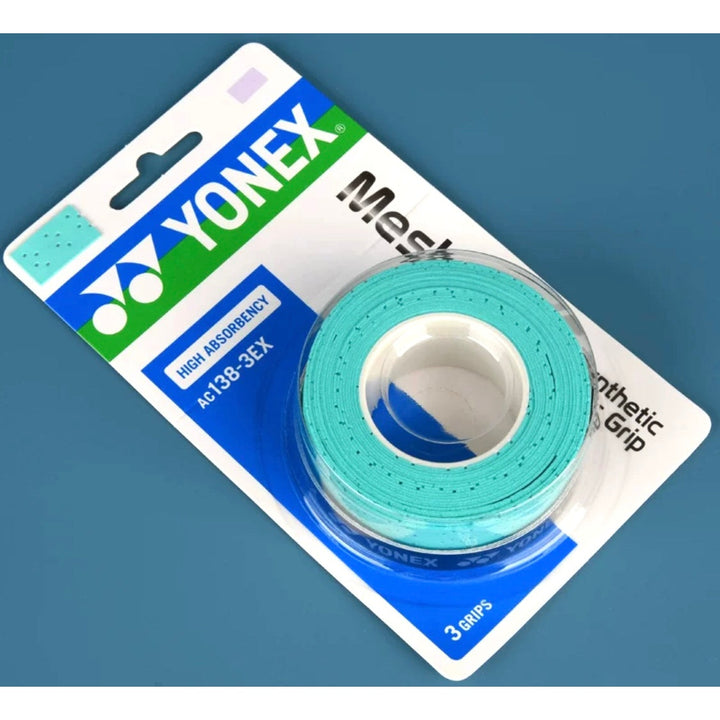 YONEX AC138-3EX Mesh Grap(3 wraps)Perforated Surface and High Absorbency  Grip Tape
