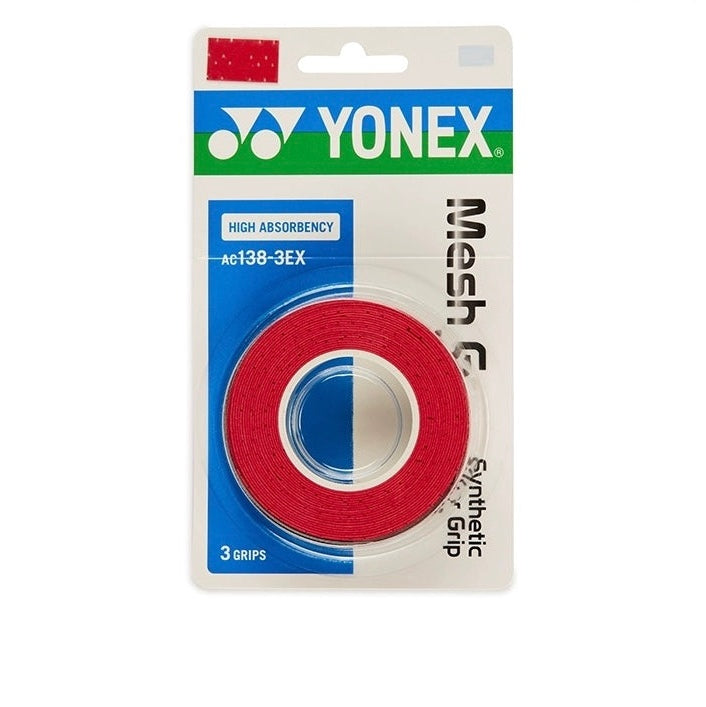 YONEX AC138-3EX Mesh Grap(3 wraps)Perforated Surface and High Absorbency  Grip Tape