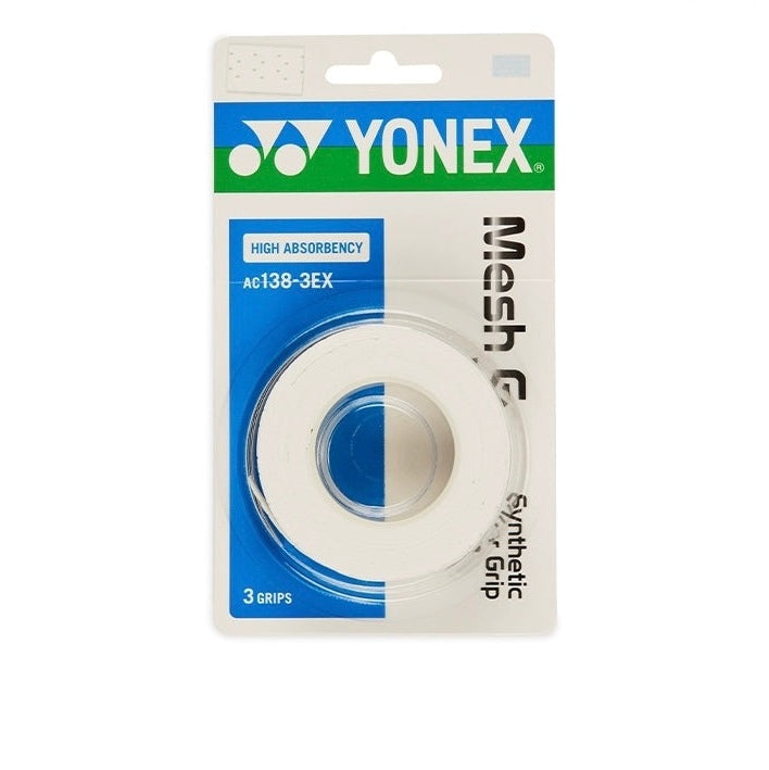 YONEX AC138-3EX Mesh Grap(3 wraps)Perforated Surface and High Absorbency  Grip Tape