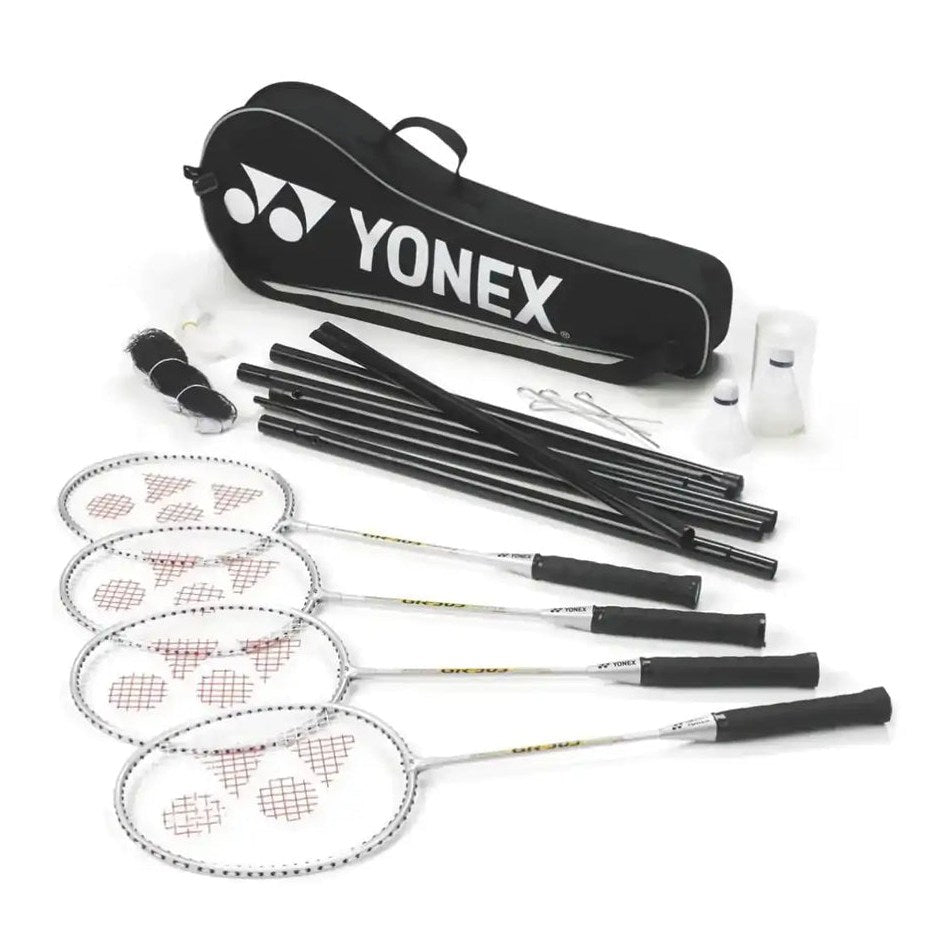 YONEX 4-Player Badminton Set 4Racket/Shuttlecocks/Net/Poles/Bag