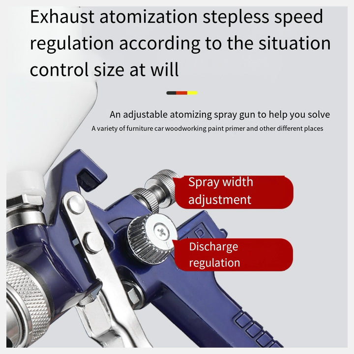 Gravity Paint Spray Gun – 100ml Aluminum Tank, Non-Drip Design, Model H2000