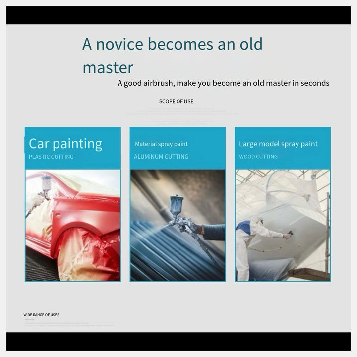 Gravity Paint Spray Gun – 100ml Aluminum Tank, Non-Drip Design, Model H2000