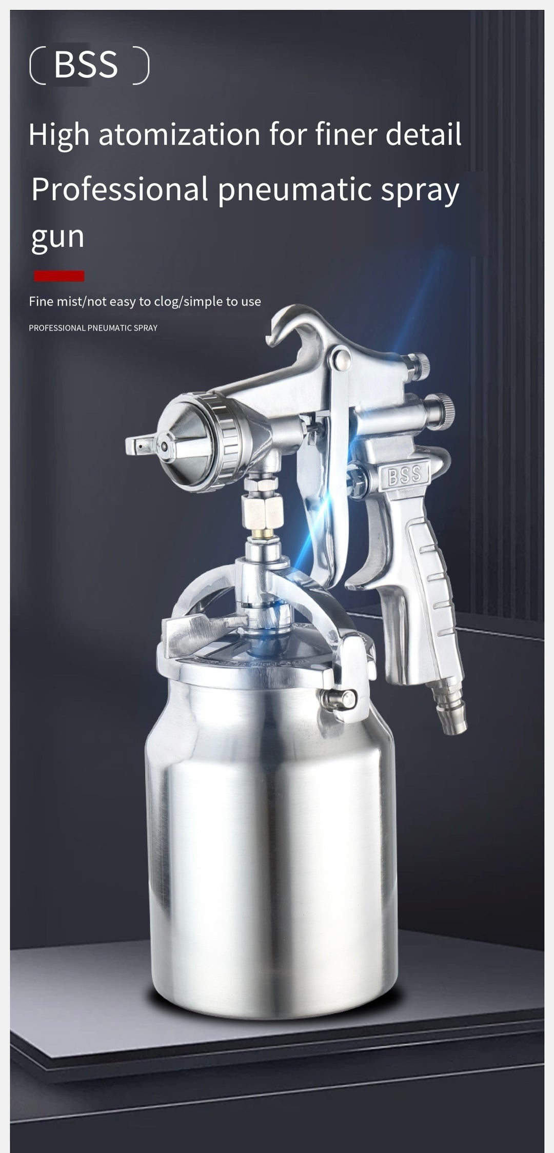 Handheld Pneumatic Paint Spray Gun – 2.0mm Nozzle, Suction Type, Model PQ 2