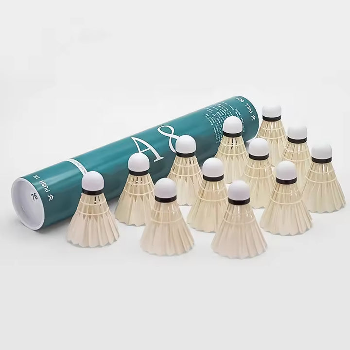 HUAMEI 12 PCS A8 Goose Feather Badminton Shuttlecock