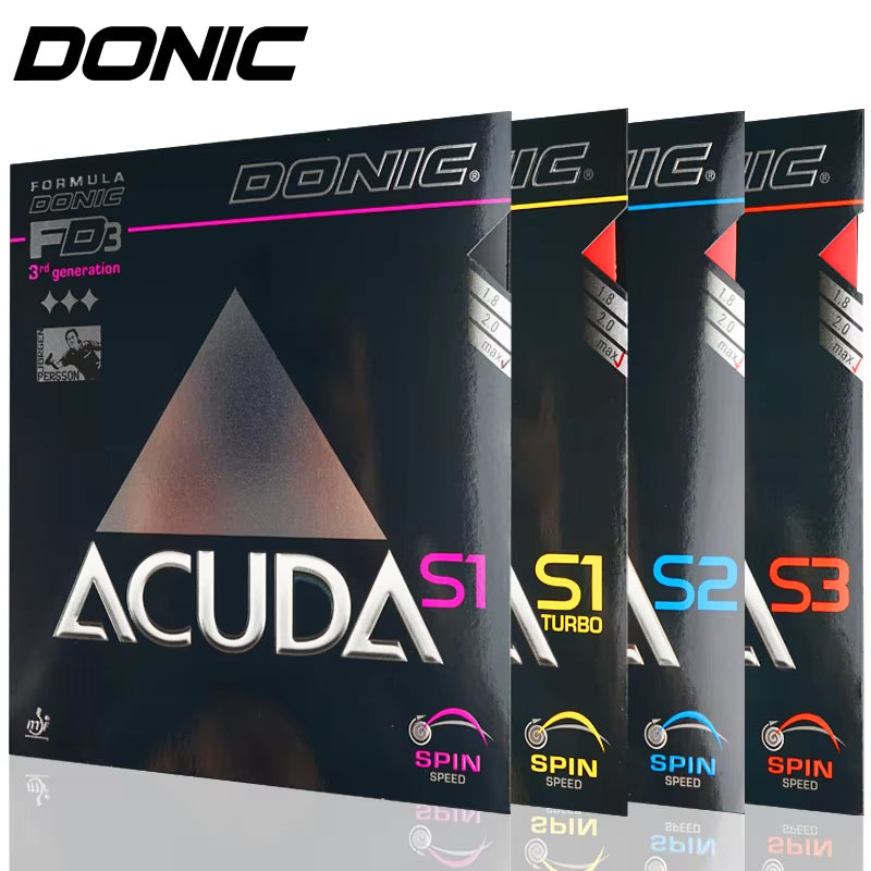 Donic Acuda S1 S2 S3 Table Tennis Rubber - Black product image - Donic table tennis rubber