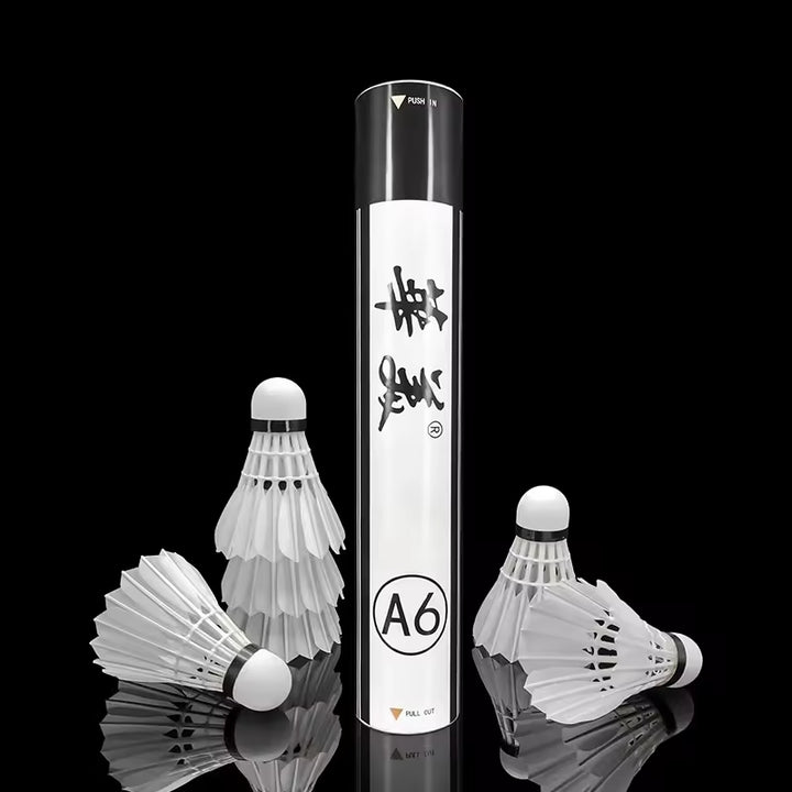 HUAMEI 12 PCS A6 Class a Goose Feather Badminton Shuttlecock