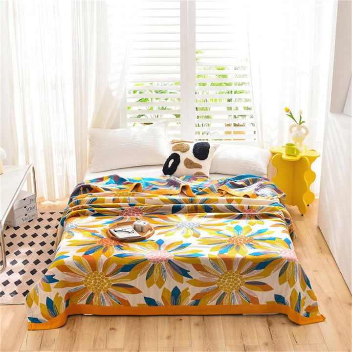 Nordic All-Cotton Quilt - Pure Cotton Thin Cotton Yarn Quilt Blanket